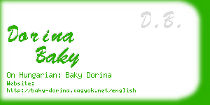 dorina baky business card